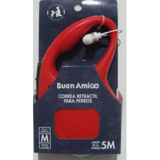 CORREA RETRACTIL 5MT, PEEROS MEDIANOS. BUEN AMIGO!